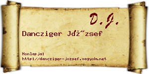 Dancziger József névjegykártya